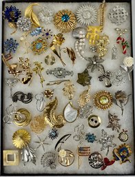 Over 50 Vintage Pins And Brooches!