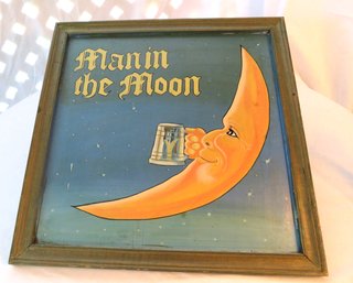 Man In The Moon Wood Sign Art