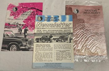 Three 1963 Studebaker Motor Holidays Newsletters