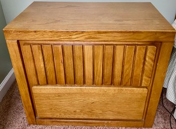 Vintage Oak 2-Drawer End Table