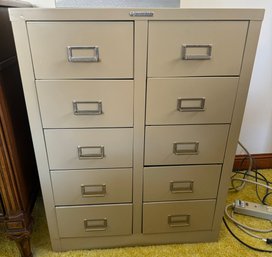 Steel Master 10 Drawer Metal File Cabinet Plus Small Steel Box