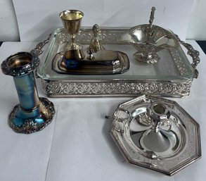 Vintage 7 Pieces Of Silver Plate