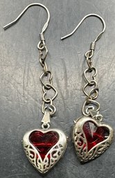 4 Grams Sterling Silver Earrings Including Stones