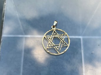 14K Gold Star Of David Pendant