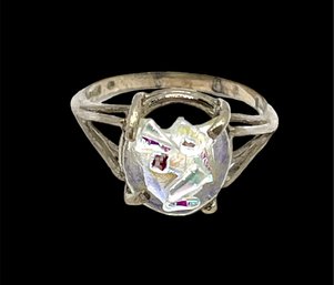 Vintage Sterling Silver Kabana Opal Style Ring, Size 8