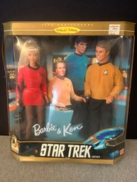 Collectors Edition Barbie And Ken Star Trek Dolls In Box