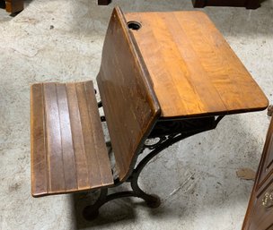 Antique Childs School Desk ~ Folds ~