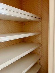 An Adjustable Shelf Built In Wood Closet - Hall Closet 1