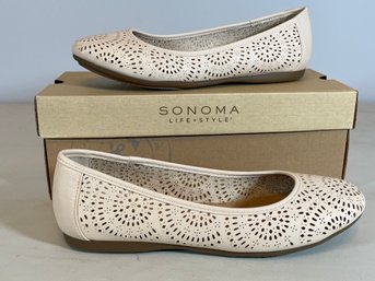 'Sonoma Life & Style' Women's Size 7.5 Tan Flats With Memory Foam