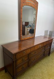 Six Piece Inlaid Walnut Henredon Bedroom Set