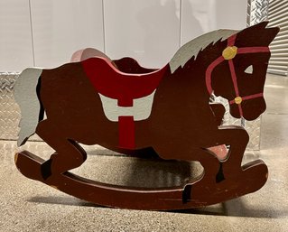 Toddler's Mid-Century Wooden Rocking Horse