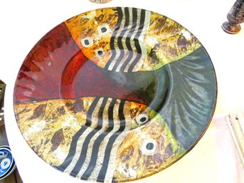 Decorative Abstract Art Deco Platter