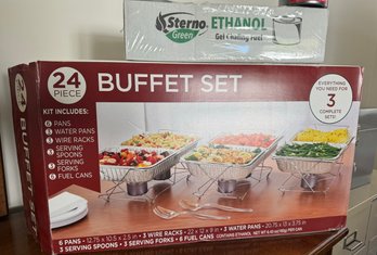 Kingzak 24 Piece Buffett Set With Fifteen Sterno Cans