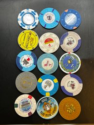 Lot Of 15 Casino Chips