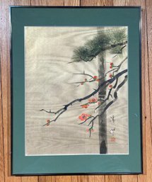 A Vintage Framed Chinese Watercolor