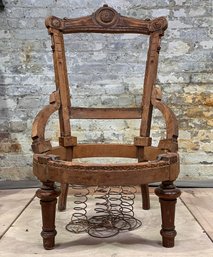 A Victorian Parlor Chair Frame