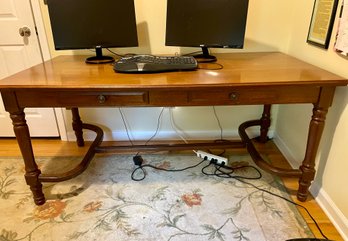 Attractive Wood Desk With Two Drawers