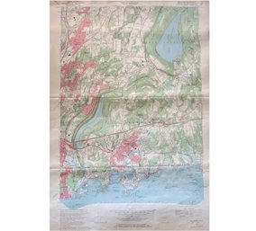 1967 Topographic Map Of Branford CT