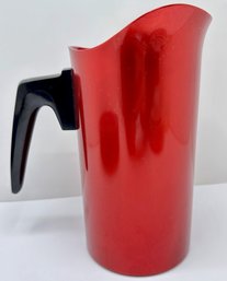 Mid-Century Modern D.A.I. Denmark Erik Herlow Red Aluminum Barware Pitcher