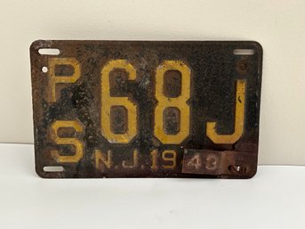 WW-2  1940s New Jersey License Plate