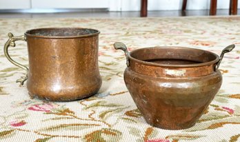 A Pairing Of Antique Copper Vessels