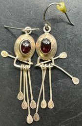 6 Grams Sterling Silver Earrings Including Stones