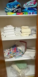 Closet Full Of Towels, Sheets, Tablecloths, And Vintage Linen