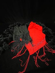 Black And Red Scarves