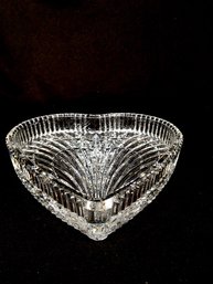 Signed Waterford Crystal Head-shaped Cut Crystal Dish