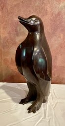 Hand Carved Ironwood Penguin Sculpture