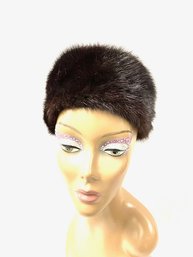 Fabulous Faux Fur Pillbox Style Vintage Ladies Hat