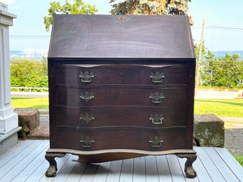 A Retro-Fitted Antique Secretary Desk With Radio Inside!