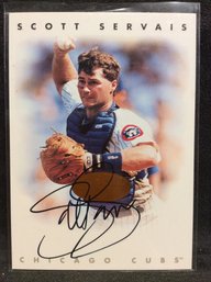 1996 Leaf Signature Series Scott Servais Autograph Card - L