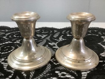 Gorham Sterling Wighted Candle Stick Holders