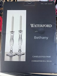 NIB! Gorgeous Waterford Crystal Candlesticks 'Bethany'