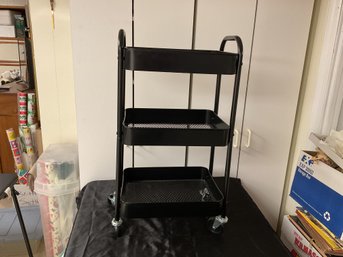 BLACK ROLLING CART