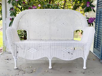 A Vintage Outdoor Resin Settee