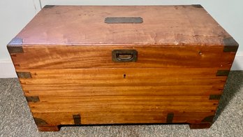 Vintage Camphor Wood Campaign Trunk