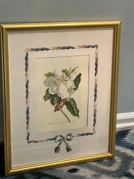 80s Magnolia Print In Gold Frame