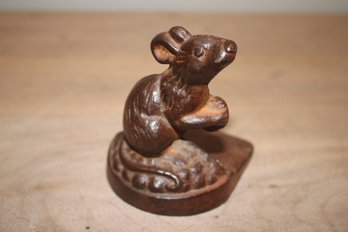 Vintage Cast Iron Mouse Door Stop