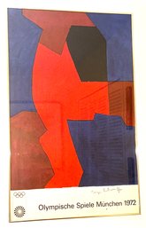 Rare Original SERGE POLIAKOFF 1972 Munich Olympics Poster- Abstract From Famed Artist- NO SHIPPING