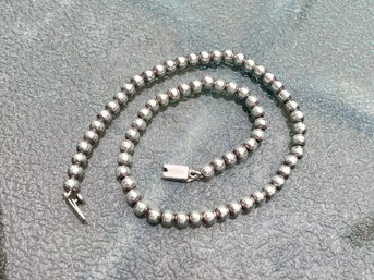 Sterling Silver Bead Necklace