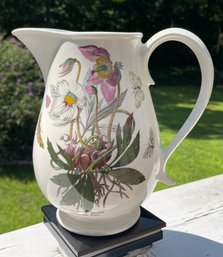 Botanic Garden By Portmeirion 30 Oz Romantic Shape Pitcher Christmas Rose