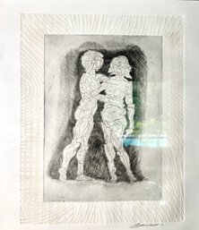 A Framed Embossed Print - Martin Barooshian - Signed - Dated '84