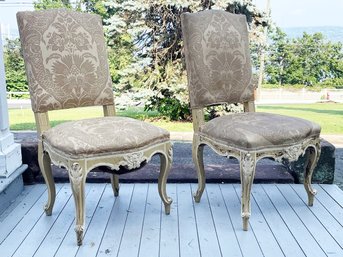 A Pair Of Antique Louis XV Side Chairs