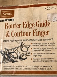 Sears Craftsman Router Edge Guide And Contour Finger