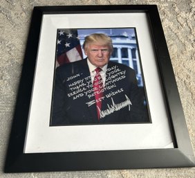 President DONALD TRUMP AUTOGRAPHED AND DEDICATED PHOTO- To Former Radio DJ John Labarca