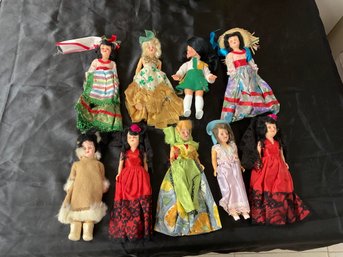 Vintage Lot Of  9 Sleep Eye Dolls