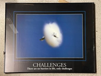 Vintage 1990's Framed Aerospace Inspirational Poster