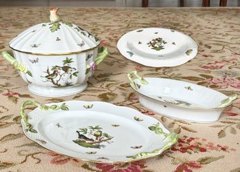 Four Pieces Of Hungarian Porcelain Serving Ware By Herend